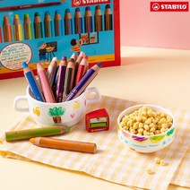 스타빌로 우디 3 in 1 어린이 멀티색연필 파스텔 신컬러, 파스텔 18색세트