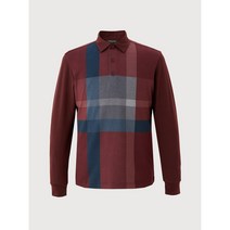 인디안 [가을 추천 이월 특가] 고급 폴리 스판 타소재 체크 패턴 티셔츠 ALYF8321-777