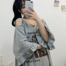 [가빅] 러블리숄더롱원피스