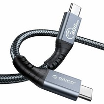 오리코 100W C타입 썬더볼트4 초고속 충전 데이타 케이블 100W UHD 8K C to C 40Gbps, 0.8m(TBZ4-08)