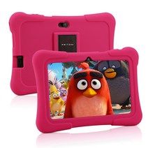 {한국어 지원}PRITOM 어린이 태블릿 학습 PC WIFI 32GB (메모리 카드로 확장 128G 가), K7 핑크 Pink