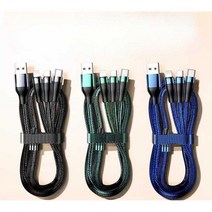 6A 초고속 충전 데이터 케이블 Huawei Apple vivo Xiaomi OP 및 Android에 적합한 3-in-1 플래시 충전 케이블, 레드 - 1.8m (고속충전)