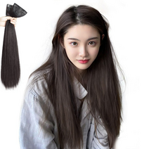 가발위드 붙임머리 베이직 스트레이트 3피스 세트, 자연블랙