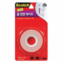 3M 스카치 투명 폼 양면테이프 24mm x 1.5m 사무용테이프 공업용, 단품