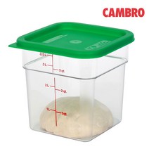 캠브로 투명한 빵 반죽 발효 도우 박스 상자 통 24L -, (02) 3.8L(4SFSCW)