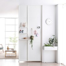 코세드 듀크 가벽 철제 파티션 36종 (타공투명유리스트라이프블랙화이트), 타공, 화이트_2200