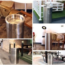 스테인리스 모래형 270x720 일반 대형 41L 쓰레기통 스텐 공공 pc방휴지통 스댕 도서관휴지통, 쿠팡마켓 분리 모래형 타입