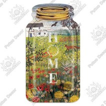 정원 꾸미기 마당 Putuo 장식 그림 로그인 메이슨 항아리 모양 나무 표지판 플라크 소박한 홈 농가 벽, 06 MJ0222_01 8.3x4.5inch