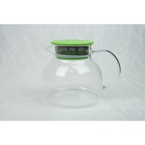 초록 뚜껑 내열유리 티포트1L, 1개