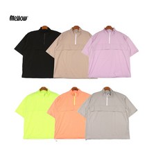멜로우 남자 아노락 하프 집업 티셔츠 반팔티 6종