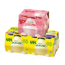 바나나맛(단지)우유 x8개+딸기맛(단지)우유x4개 칼슘음식 뼈에좋은음식, 바나나맛(단지)우유 x8개+딸기맛