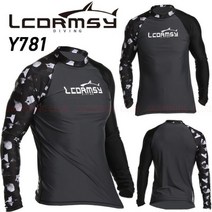스킨스쿠버슈트 프리다이빙슈트 NWT LCDRMSY 남성용 래쉬 가드 비치 긴 소매 서핑 수영 탑 셔츠 바지 수상 스포츠 체육관 잠수복 빠른 건조 UPF 50, XL (65-70KG), Y781