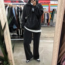 디퍼 스툴 벨벳 코듀로이 와이드 후드 셋업 세트