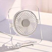 탁자용 책상 사각 선풍기 책상밑 사무실 미니 박스팬, 투명