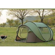 네이처하이크 에어텐트 캠핑 차박 쉘터 idoogen fast camp 원터치 caming tent pop up mega family tent 4-5 명, 1-초록