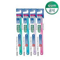 선스타 검 GUM 검 치과 3줄모 일반 부드러운 이중미세모 칫솔 (202), 24개