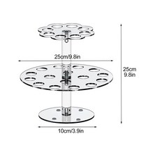 아이스크림기계 가정용 16/24 구멍 아이스크림 콘 홀더 명확한 음식 안전한 아크릴 DIY 전시 부류 Holde 결, 02 24 holes