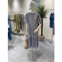 [써스데이아일랜드] 레이스 깅엄 패턴 원피스 T224MOP319W(2249866)