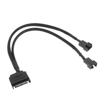 SATA ~ 3 핀/4 핀 PWM 슬리브 팬 전원 어댑터 케이블 컴퓨터 팬 전원 케이블, 2