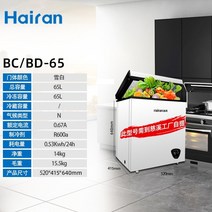 Hairan 海 然 169L- 상업용 냉동고 소형 냉동고 가정용 미니 대용량 에너지 절약형 냉장고 냉동고, 65 미니 모델 단일 냉장 Cixi 공장에서 픽업
