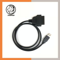 BMW OBD2 ENET 16핀 코딩케이블 컨넥터 E-NET E-SYS 케이블 2M, ODB케이블(USB형)