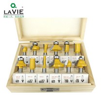 밀링커터날 공작 척 공구홀더 Lavie 12pcs 8mm 라우터 비트 세트 트리밍 스트레이트 밀링 커터 나무 비트 텅스텐 카바이드 절단 목공 트리밍 mc02006, 나무 상자 포장