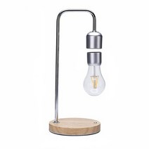 공중부양 야간 조명 LED 자기 부상 플로팅 램프 테이블 전구 무선 충전 밸런스 장식, Silver+No Wireless Charge+AU