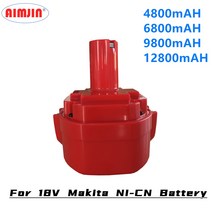 전동공구드릴Makita 18V 4.8/6.8/9.8/12.8AH NI-CD NI-MH 배터리 무선 전기 드릴 1822 192827-3, 01 18 볼트_04 12800mAH