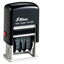 샤이니 S-300 자동스탬프 날짜회전인(20X3mm), 숫자타입, 청보라, 청보라