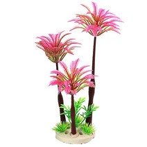 인공 수생 식물 잔디 물고기 탱크 액세서리, 01 Wine Red