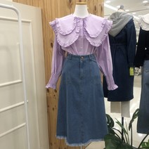 포커스 빅 카라 더블 블라우스 FS2A7BL0022