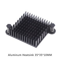 전기라디에이터 방열기 캠핑용라디에이터 1pc 블랙 알루미늄 방열판 353510mm 냉각 패드 사우스 노스 브리지 칩셋 라디에이터, 없음