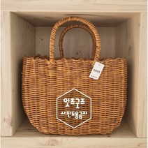 잇츠굿즈 물놀이 비치가방 빨대바구니 라탄바구니 라탄백 피크닉가방 빨대가방 피크닉바구니, 소, 라탄브라운