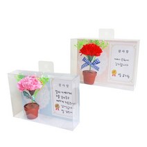 [행복마켓]잼잼아트 투명 상자 속 카네이션과 감사장 (5인용) (ICE), 상세페이지 참조