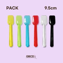 [팩/500개] 리뉴얼 표준스푼 9.5cm 벌크포장 젤라또 아이스크림 일회용스푼 6종 6컬러, 파랑(1팩/500개입), 500개