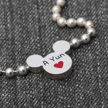 세방쥬얼리 실버 쥐띠 타이니 미키볼체인 미아방지 목걸이 팔찌, 어린이용, 쁘띠젤리 팔찌