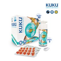 쿠쿠 초록입홍합오일 27000mg 60캡슐 관절 케어 크림 30ml