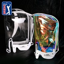 PGA TOUR 골프백 스탠드백 방수 투명 홀로그램 후드커버 골프용품 필드용품, 홀로그램 블랙