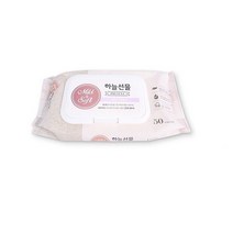 하늘선물 물티슈 50매 캡형 휴대용 아기물티슈, 하늘선물 물티슈 (50매 캡형) 휴대용 아기