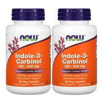 [1+1] 나우푸드 인돌3 카비놀 카르비놀 200mg 60정 베지 캡슐, [1+1] 60정 베지 캡슐 (총 2통)
