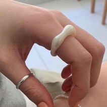 호마이카 물결 반지 오로라 아크릴 레이어드 링 여름 진주펄 무지