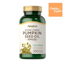 파이핑락 냉압착 호박씨오일 고함량 3000mg 피토스테롤 레시틴 소프트젤 200정, 기본
