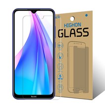 홍미노트 8T 액정보호 강화유리 9H글라스 1+1매, 없음