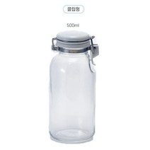 셀러메이트 밀폐 유리병 오일 육수 보틀 클립형 원터치형, 원터치형 500ml