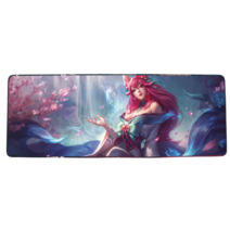 롤 LOL 디자인 마우스 패드 79종 시리즈 리그 오브 레전드 장패드 3mm 두께, 800x300mm + 3mm개, 로터스 아리
