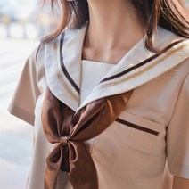 따뜻한 브라운 리본 넥타이 교복 학생복