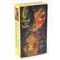 [타로카드 해석] 초보자를 위한 Mara Lunne Black Tarot 78 타로 데크 포춘 텔링 게임 점술 도구 모든 스킬 레벨, [18] 빨간