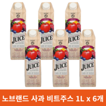 [강추] 노브랜드 사과 비트주스 1L 6입(1박스), 1000ml