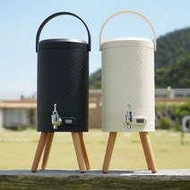 워터 디스펜서 워터저그 주스 물병 캠핑 얼음통 야외, 화이트