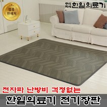 2022년 한일의료기 카페트 전기 매트 사계절 구들장 거실용 온열 전기장판 1인용 대형, 신헤링본 챠콜(두께 17mm), 신헤링본 챠콜_대형(230X183cm/분리)